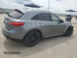 2017 Infiniti QX70 with VIN JN8CS1MU0HM141234, listed as a Copart auction lot 56102205 with 154,546 mi miles and Salvage title. Bid and sale history available at DreamBid. Image 3.