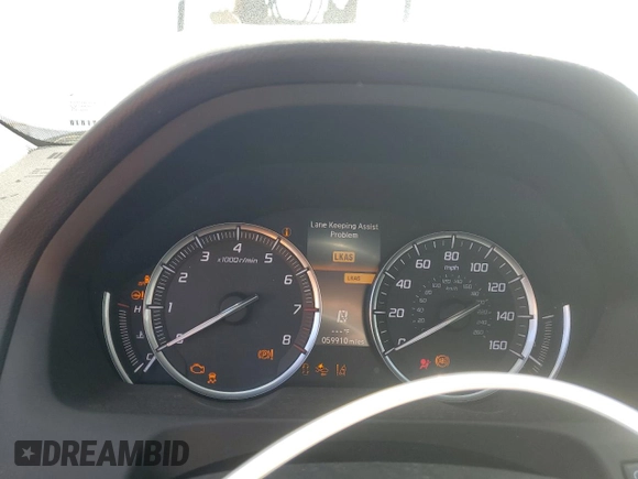 2017 Acura TLX w/Technology Pkg with VIN 19UUB1F54HA007092, listed as a Copart auction lot 51667215 with 59,910 mi miles and Salvage Title. Bid and sale history available at carsss.com. Image 9.