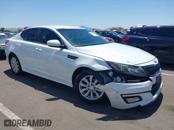 2015 Kia Optima EX z VIN 5XXGN4A72FG421289, wystawiony jako IAAI lot #42692024 z przebiegiem 91 000 mil mil oraz . Historia ofert i sprzedaży dostępna na DreamBid. Obrazek 1.
