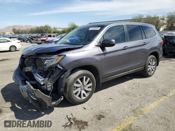 2019 Honda Pilot EX-L z VIN 5FNYF5H59KB034909, wystawiony jako Copart lot #53356095 z przebiegiem 68 331 mil mil oraz Szkoda całkowita • Salvage title. Historia ofert i sprzedaży dostępna na DreamBid. Obrazek 1.