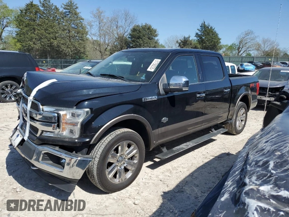 2018 Ford F-150 XL with VIN 1FTEW1EG7JFB79152, listed as a Copart auction lot 51758235 with 160,559 mi miles and Salvage Title. Bid and sale history available at carsss.com. Image 1.