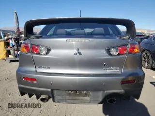 2015 Mitsubishi Lancer Evolution Final Edition with VIN JA32W7FV0FU027962, listed as a Copart auction lot 85763774 with 56,671 mi miles and Salvage Title. Bid and sale history available at carsss.com. Image 6.