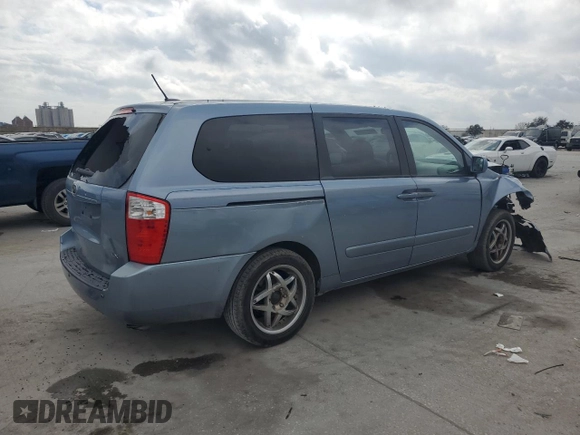 2009 Kia Sedona LX with VIN KNDMB233096317977, listed as a Copart auction lot 44360565 with 166,076 mi miles and Salvage Title. Bid and sale history available at carsss.com. Image 3.