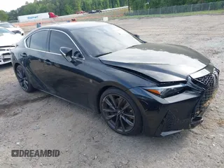 2025 Lexus IS 350 F Sport with VIN JTHBZ1B20S5084604, listed as a IAAI auction lot 42092851 with 1,401 mi miles and . Bid and sale history available at DreamBid. Image 1.