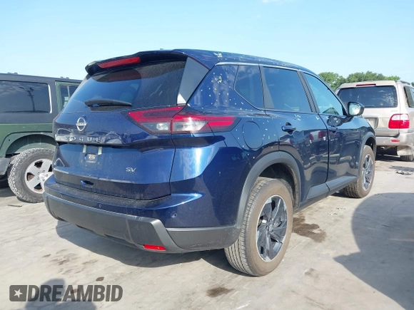 2024 Nissan Rogue SV with VIN 5N1BT3BA5RC698328, listed as a IAAI auction lot 42218726 with 24,512 mi miles and . Bid and sale history available at carsss.com. Image 4.