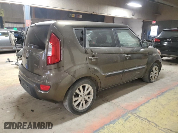 2012 Kia Soul + with VIN KNDJT2A61C7375496, listed as a Copart auction lot 42179025 with 124,004 mi miles and Non Repairable. Bid and sale history available at carsss.com. Image 3.