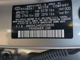 2013 Hyundai Equus Signature with VIN KMHGH4JH4DU058836, listed as a Copart auction lot 51837815 with 112,093 mi miles and Salvage Title. Bid and sale history available at DreamBid. Image 14.
