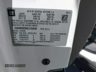 2012 Chevrolet Traverse 1LT with VIN 1GNKRGED9CJ152898, listed as a IAAI auction lot 42015588 with 166,444 mi miles and . Bid and sale history available at DreamBid. Image 9.