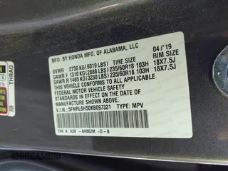 2019 Honda Odyssey EX with VIN 5FNRL6H50KB097321, listed as a IAAI auction lot 40964249 with 163,922 mi miles and . Bid and sale history available at DreamBid. Image 9.