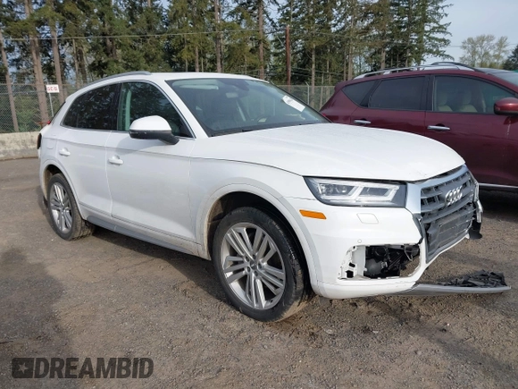 2018 Audi Q5 Premium Plus with VIN WA1BNAFY0J2229162, listed as a IAAI auction lot 41999424 with 36,340 mi miles. Bid and sale history available at carsss.com. Image 1.