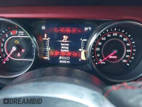 2022 Jeep Wrangler Unlimited Rubicon with VIN 1C4HJXFN4NW261809, listed as a IAAI auction lot 41459519 with 30,422 mi miles and . Bid and sale history available at DreamBid. Image 7.