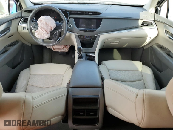 2018 Cadillac XT5 Luxury FWD with VIN 1GYKNCRS8JZ182473, listed as a Copart auction lot 60338405 with 76,595 mi miles and Salvage title. Bid and sale history available at DreamBid. Image 8.