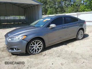 2014 Ford Fusion Titanium with VIN 3FA6P0K90ER296894, listed as a Copart auction lot 56713245 with 195,440 mi miles and Salvage title. Bid and sale history available at DreamBid. Image 1.