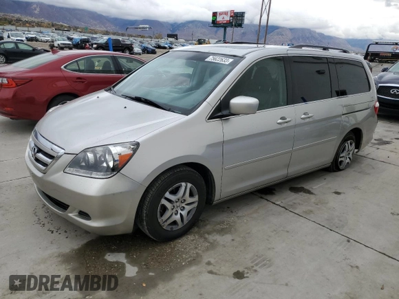 2007 Honda Odyssey EX-L with VIN 5FNRL386X7B414343, listed as a Copart auction lot 75622633 with 197,176 mi miles and Salvage Title. Bid and sale history available at carsss.com. Image 1.