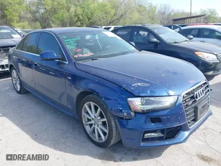 2014 Audi A4 Premium Plus with VIN WAUFFAFLXEN036625, listed as a IAAI auction lot 41876874 with 150,374 mi miles. Bid and sale history available at carsss.com. Image 1.