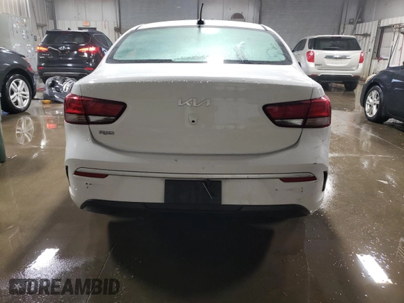 2022 Kia Rio LX with VIN 3KPA24ADXNE444685, listed as a Copart auction lot 78491184 with 89,405 mi miles and Salvage Title. Bid and sale history available at carsss.com. Image 6.