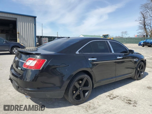 2011 Ford Taurus SHO with VIN 1FAHP2KT0BG142303, listed as a Copart auction lot 48076275 with 217,980 mi miles and Salvage Title. Bid and sale history available at DreamBid. Image 3.