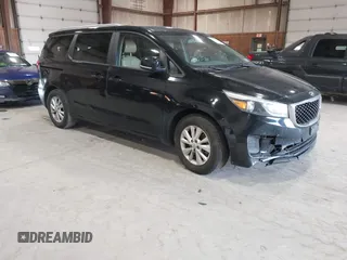 2016 Kia Sedona LX with VIN KNDMB5C10G6209405, listed as a IAAI auction lot 41849437 with 190,141 mi miles. Bid and sale history available at carsss.com. Image 1.