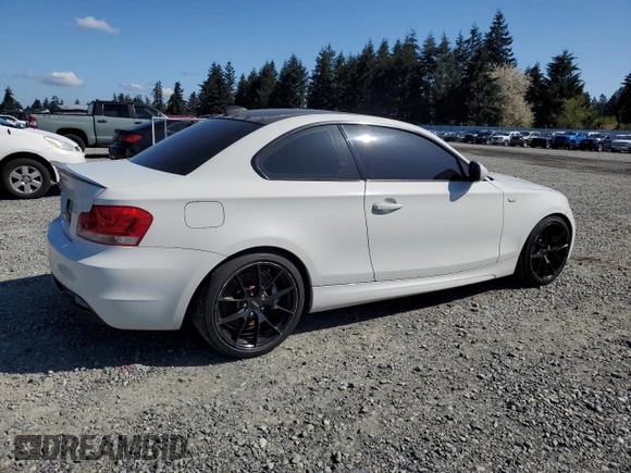 2012 BMW 1 Series 135i with VIN WBAUC9C50CVM12704, listed as a Copart auction lot 53091505 with 81,052 mi miles and Salvage title. Bid and sale history available at DreamBid. Image 3.
