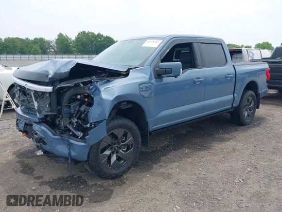 2023 Ford F-150 Lightning Pro with VIN 1FT6W1EVXPWG53591, listed as a IAAI auction lot 42249385 with 17,892 mi miles and . Bid and sale history available at DreamBid. Image 2.