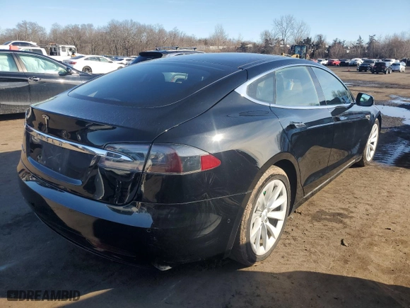 2016 Tesla Model S 90D with VIN 5YJSA1E27GF160782, listed as a Copart auction lot 46520325 with 91,177 mi miles and Salvage Title. Bid and sale history available at carsss.com. Image 3.