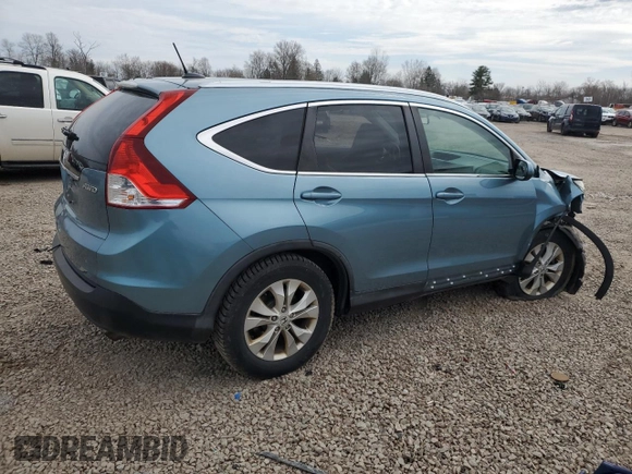 2014 Honda CR-V EX-L with VIN 2HKRM4H75EH665118, listed as a Copart auction lot 52490395 with 0 mi miles and Salvage Title. Bid and sale history available at carsss.com. Image 3.