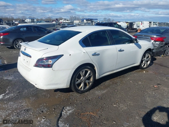 2012 Nissan Maxima 3.5 S with VIN 1N4AA5AP3CC841684, listed as a IAAI auction lot 41193583 with 223,760 mi miles. Bid and sale history available at carsss.com. Image 4.