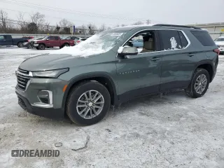 2022 Chevrolet Traverse LT Leather with VIN 1GNEVHKW8NJ160126, listed as a Copart auction lot 45584605 with 0 mi miles and Salvage Title. Bid and sale history available at carsss.com. Image 1.
