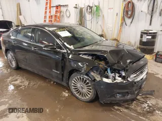 2014 Ford Fusion Titanium Hybrid with VIN 3FA6P0RUXER355654, listed as a IAAI auction lot 41611653 with 211,353 mi miles. Bid and sale history available at carsss.com. Image 1.