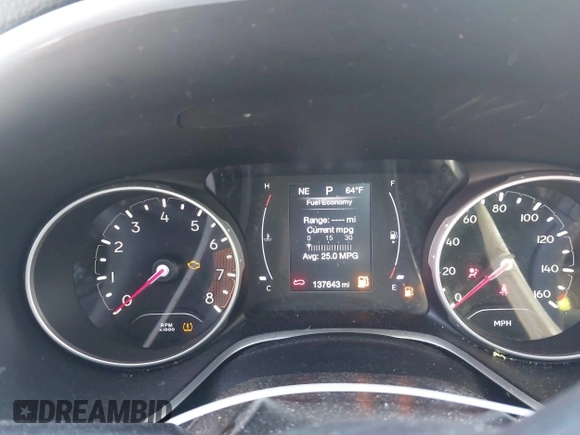 2018 Jeep Compass Altitude with VIN 3C4NJDBB2JT418914, listed as a IAAI auction lot 41759891 with 137,643 mi miles and . Bid and sale history available at carsss.com. Image 7.