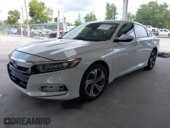 2018 Honda Accord EX-L z VIN 1HGCV2F55JA035062, wystawiony jako IAAI lot #42655072 z przebiegiem 55 437 mil mil oraz . Historia ofert i sprzedaży dostępna na DreamBid. Obrazek 2.