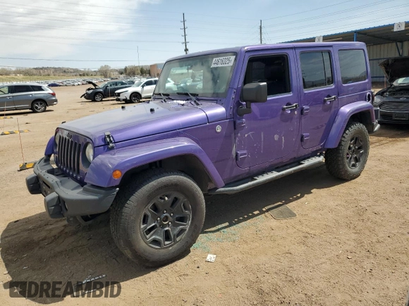 2016 Jeep Wrangler Unlimited 75th Anniversary with VIN 1C4BJWEG1GL228659, listed as a Copart auction lot 44616325 with 125,365 mi miles and Salvage title. Bid and sale history available at DreamBid. Image 1.