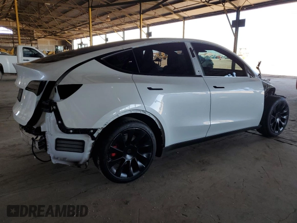 2021 Tesla Model Y Long Range z VIN 5YJYGDEE2MF243858, wystawiony jako Copart lot #58043055 z przebiegiem 24 128 mil mil oraz Szkoda całkowita • Salvage title. Historia ofert i sprzedaży dostępna na DreamBid. Obrazek 3.