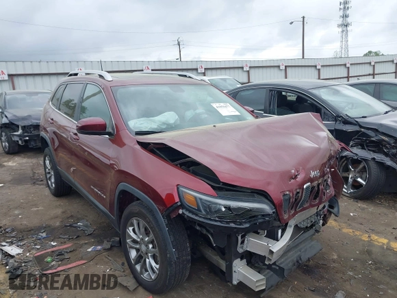 2019 Jeep Cherokee Latitude Plus with VIN 1C4PJLLB9KD434990, listed as a IAAI auction lot 41959477 with 96,283 mi miles and . Bid and sale history available at DreamBid. Image 1.