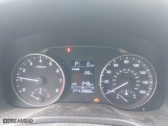 2017 Hyundai Elantra SE with VIN KMHD74LFXHU095512, listed as a IAAI auction lot 41627746 with 206,868 mi miles. Bid and sale history available at carsss.com. Image 7.