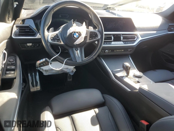 2022 BMW 3 Series M340i with VIN 3MW5U7J04N8C55794, listed as a Copart auction lot 80082294 with 0 mi miles and Salvage Title. Bid and sale history available at carsss.com. Image 8.