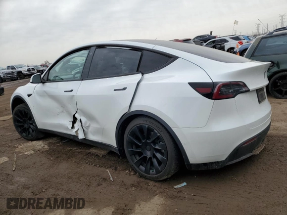 2020 Tesla Model Y Long Range with VIN 5YJYGDEE8LF008346, listed as a Copart auction lot 52863725 with 60,378 mi miles and Salvage Title. Bid and sale history available at DreamBid. Image 2.