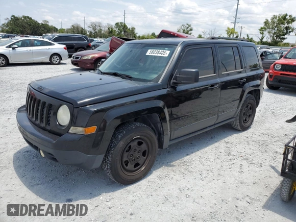 2014 Jeep Patriot Sport with VIN 1C4NJPBA6ED506191, listed as a Copart auction lot 58038405 with 182,191 mi miles and Clean title. Bid and sale history available at DreamBid. Image 1.