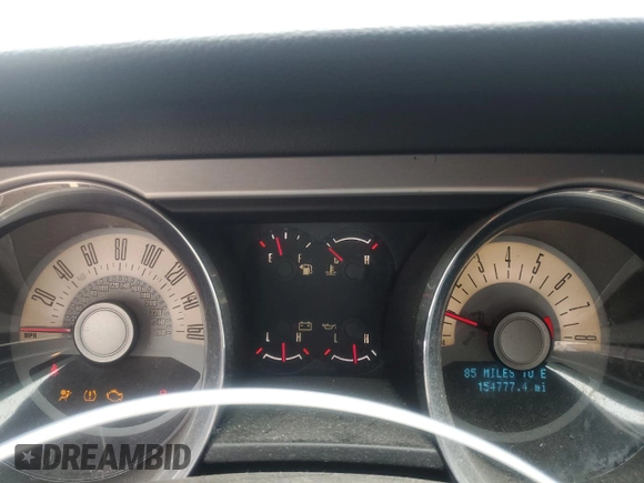 2012 Ford Mustang Premium with VIN 1ZVBP8AM5C5251993, listed as a Copart auction lot 51277945 with 154,777 mi miles and Salvage title. Bid and sale history available at DreamBid. Image 9.