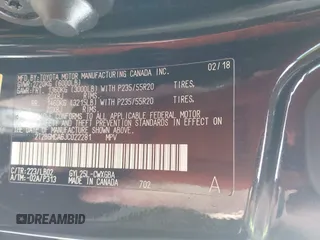 2018 Lexus RX with VIN 2T2BGMCA6JC022281, listed as a IAAI auction lot 41473347 with 1 mi miles. Bid and sale history available at carsss.com. Image 9.