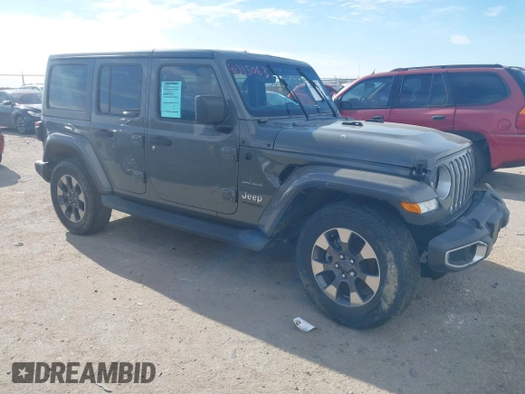 2018 Jeep Wrangler Unlimited Sahara z VIN 1C4HJXEN9JW215890, wystawiony jako IAAI lot #41215063 z przebiegiem 39 567 mil mil oraz . Historia ofert i sprzedaży dostępna na DreamBid. Obrazek 1.