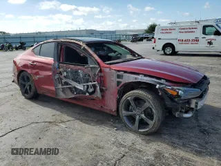 2020 Genesis G70 2.0T with VIN KMTG44LA8LU045233, listed as a Copart auction lot 55247925 with 42,405 mi miles and Salvage title. Bid and sale history available at DreamBid. Image 4.