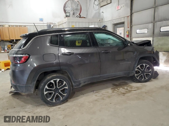 2022 Jeep Compass High Altitude with VIN 3C4NJDCB0NT103601, listed as a Copart auction lot 46914975 with 30,221 mi miles and Salvage Title. Bid and sale history available at DreamBid. Image 3.