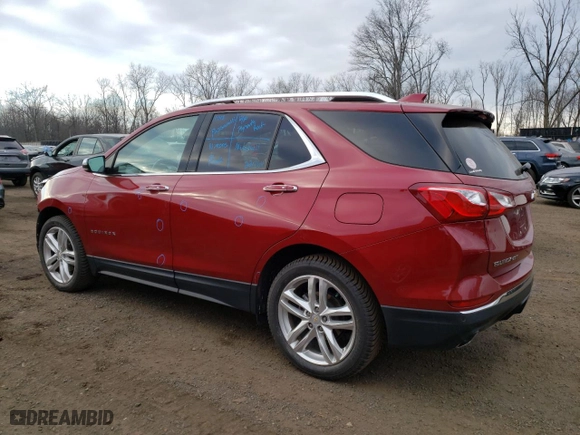2018 Chevrolet Equinox Premier with VIN 2GNAXWEX7J6159929, listed as a Copart auction lot 88025815 with 40,848 mi miles and Non Repairable. Bid and sale history available at carsss.com. Image 2.