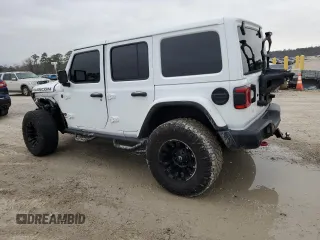2018 Jeep Wrangler Unlimited Rubicon z VIN 1C4HJXFN5JW198679, wystawiony jako Copart lot #46164715 z przebiegiem 103 795 mil mil oraz Szkoda całkowita • Salvage title. Historia ofert i sprzedaży dostępna na DreamBid. Obrazek 2.