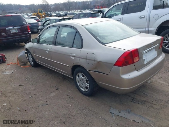 2002 Honda Civic LX with VIN 1HGES16612L042486, listed as a IAAI auction lot 41908839 with 1 mi miles. Bid and sale history available at carsss.com. Image 3.
