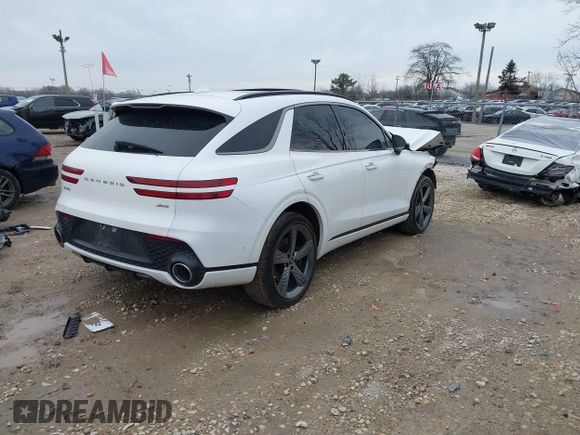 2023 Genesis GV70 2.5T with VIN KMUMADTB1PU089807, listed as a IAAI auction lot 41954282 with 93,396 mi miles and . Bid and sale history available at DreamBid. Image 4.