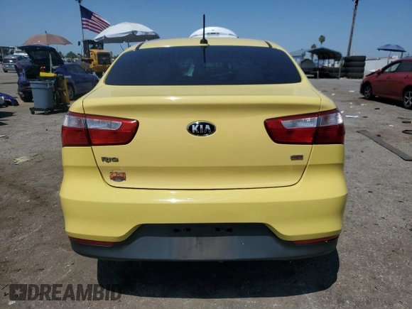 2016 Kia Rio LX with VIN KNADM4A38G6531473, listed as a Copart auction lot 64655924 with 99,744 mi miles and Salvage Title. Bid and sale history available at carsss.com. Image 6.