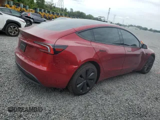 2025 Tesla Model 3 Long Range with VIN 5YJ3E1EA7SF938944, listed as a Copart auction lot 51677045 with 3,658 mi miles and Salvage title. Bid and sale history available at DreamBid. Image 3.
