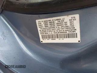 2006 Honda Odyssey EX-L with VIN 5FNRL38736B000599, listed as a IAAI auction lot 41862050 with 225,164 mi miles. Bid and sale history available at carsss.com. Image 9.